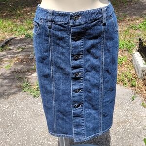 Talbots Blue Denim Pencil Skirt